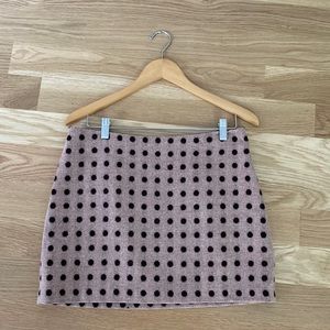 Milly polka dot wool mini skirt